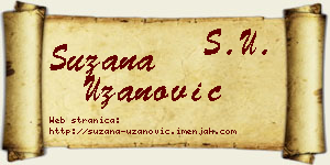 Suzana Uzanović vizit kartica